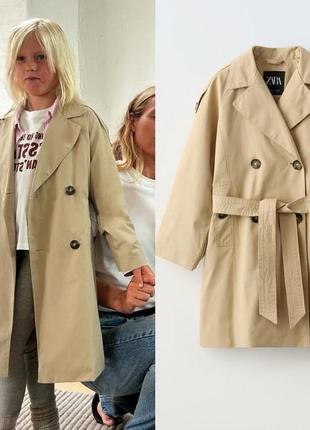 New collection. мега стильный и практичный тренч/плащ zara на девочку.