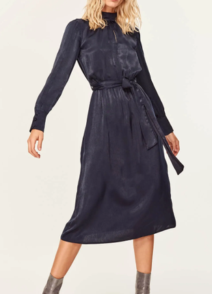 Trendyol mifreella темно-синее платье с поясом