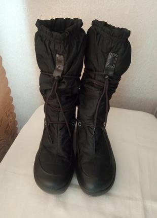 Сапоги термо кожаные женские ecco gore-tex.