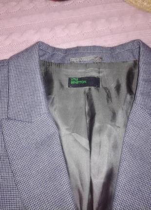 Стильный стрейчевый пиджак benetton, р.144 фото