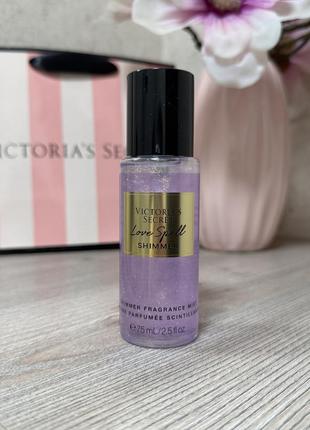 Парфумований зволожуючий міст від victoria's secret love spell з шимером, 75 ml.