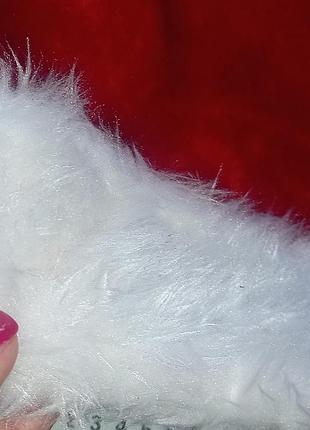 Шапка новогодняя пушистая.2 фото