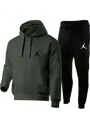 Утепленный худи кофта + спортивные штаны, теплый мужской спортивный костюм с капюшоном3 фото