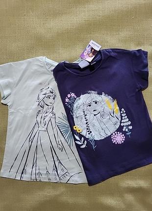 Набор футболок 2шт frozen disney 98/104 см.