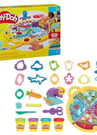 Play-doh fold & go playmat starter set w 19 acs f9143 hasbro плейдо тісто ігровий мат з тістом і інструментами
