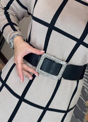 Беж/молочное прямое трикотажное платье. короткое платье-джемпер 42-484 фото