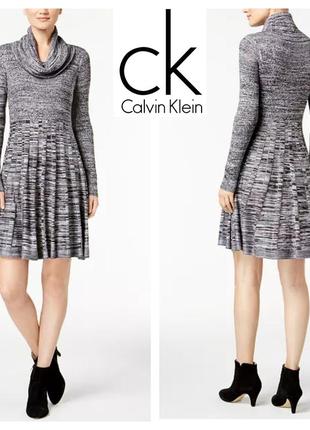 Calvin klein, заманчивое платье с высоким воротником люксового бренда