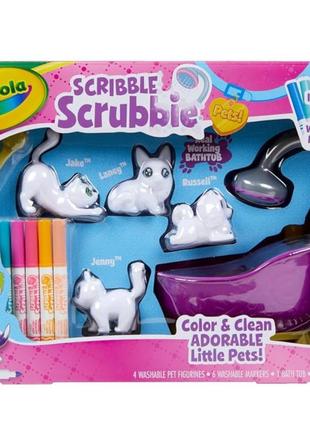 Набір для творчості крайола домашні тварини з ванною, crayola scribble scrubbie pets tub set, washable pet