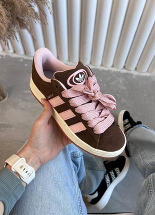 Женские кроссовки adidas campus 00s brown pink