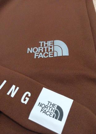 Лосины the north face в шоколадном цвете.4 фото