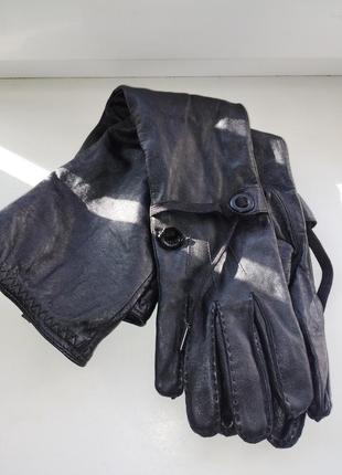 Кожаные длинные варежки g star raw
