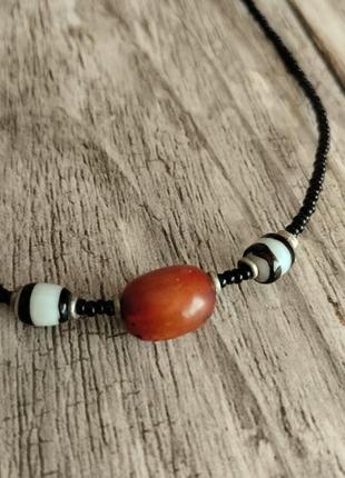 Кольє чокер з бакелітом вінтаж