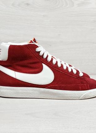 Замшеві чоловічі високі кросівки nike blazer mid premium оригінал, розмір 42.5