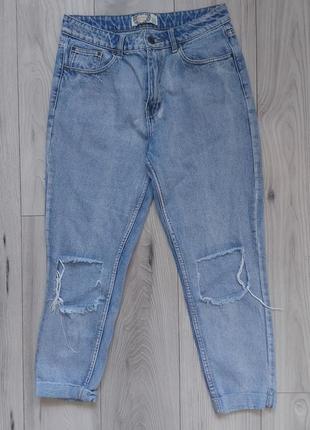 Джинсы mom с высокой посадкой boohoo
denim jeans m-l(джинс плотный)