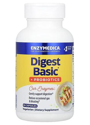 Ферменты и пробиотики enzymedica digest basic + probiotics 90 капсул