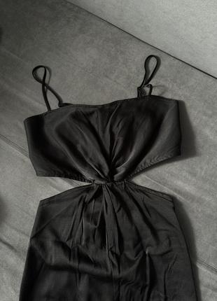 Чорна міді сукня h&m