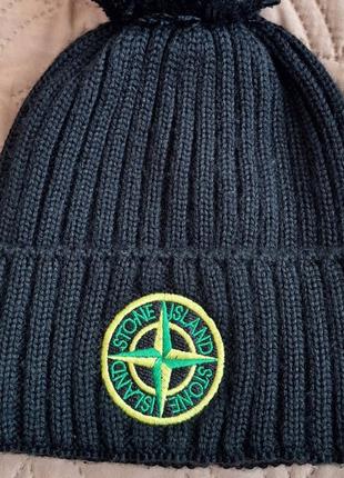 Шапка тепла на флісі stone island