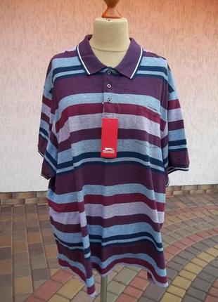 ( xxxl - 56 / 58 р ) slazenger мужская футболка поло батал оригинал индия новая
