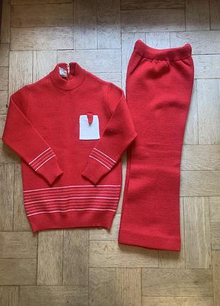 Шерстяной детский костюм /джемпер, штаны/ 3-5 лет  рост 100-106