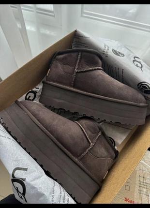 UGG boot Svarta ankelboots med snörning