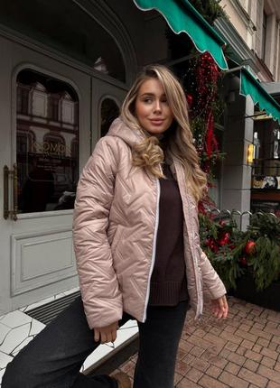 Куртка утепленная, еврозима/холодная весна 😍 xs,s,m,l,xl,xxl черный, белый, беж