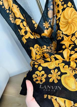 Lanvin оригінал нова велика хустка 85x85 75% вовна 25% шовк made in italy