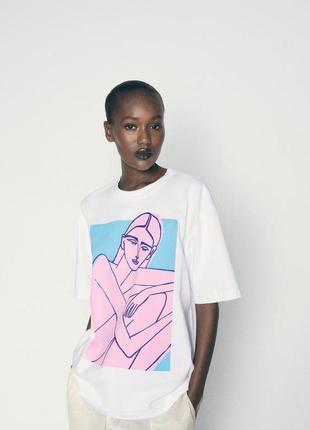 Футболка оверсайз размер m, l, xl