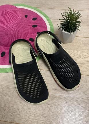 Крокси crocs literide 360 ombre marbled 208281 black-multi