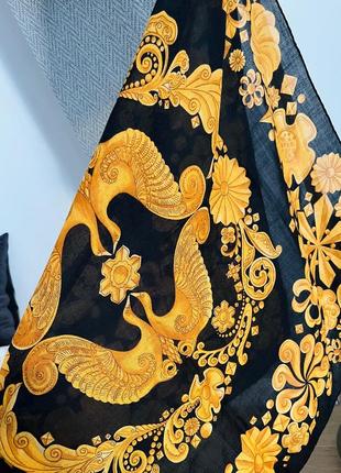 Lanvin оригинал новый большой платок 85x85 75% шерсть 25% шелк made in italy