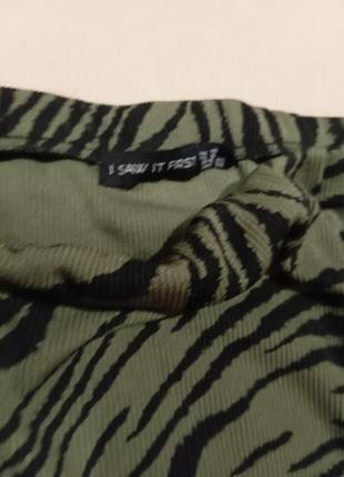 Юбка с разрезом в мелкий рубчик6 фото