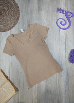 Жіноча футболка amisu бежева розмір s (44)
