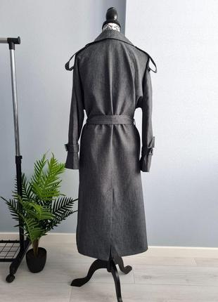 Плащ тренч серый 7