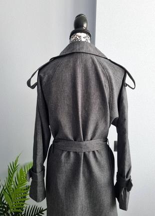 Плащ тренч серый 8