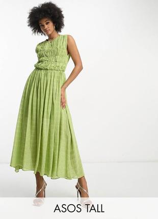 Длинное платье жатка asos 16