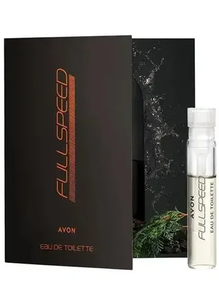 Avon листівка із пробним зразком туалетна вода full speed (0.6мл)