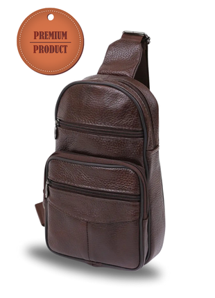 Мужская сумка через плечо из натуральной кожи, коричневая, стиль и удобство каждый день