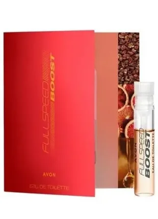 Листівка із пробним зразком туалетная вода avon full speed boost, 0.6 мл
