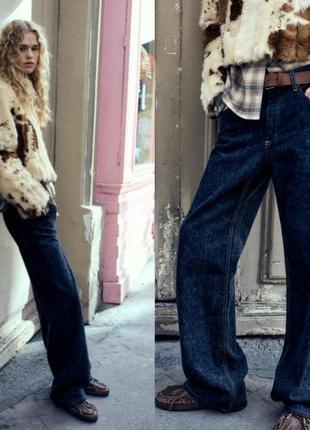 Джинси slouchy mom jeans zara р.38
