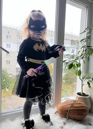 Маскарадное платье платье платье на девочку подушечка бэтмена 3 4 5