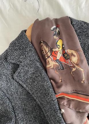Винтажный твидовый пиджак жакет harris tweed