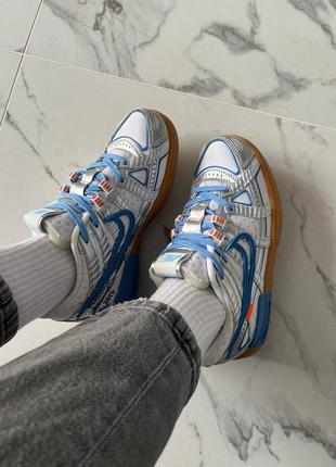 Унисекс кроссовки nike air rubber dunk off-white university blue