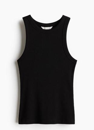 Базовий топ h&m в рубчик база майка2 фото
