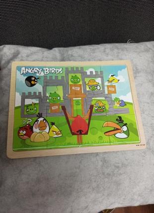 Дерев'яні пазли angry birds