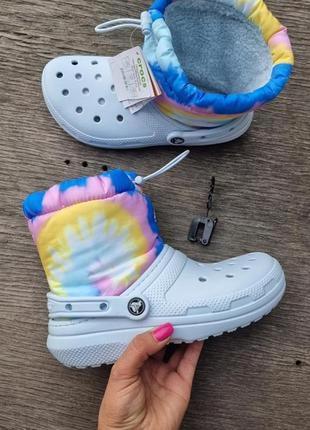 Теплые и удобные сапоги crocs