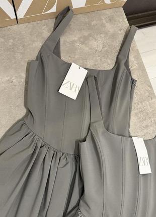 Короткое корсетное платье zara платье2 фото