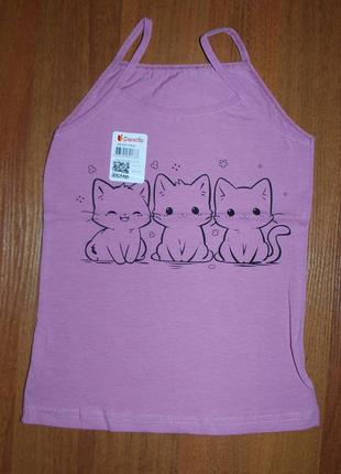 Майка 4-5 рост 110-116 донелла donella котики