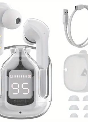 Беспроводные оригинальные наушники acefast crystal t6 / белые