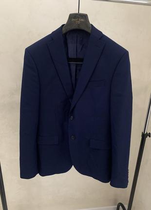 Классический синий пиджак zara мужской