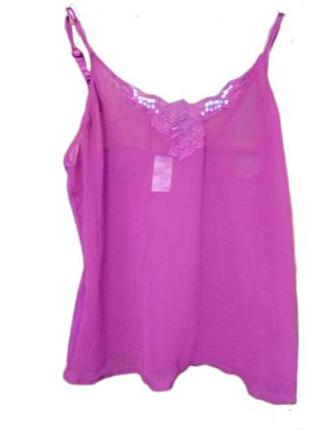 Топ бельевой женский розовый h&m, майка бельевая женская, м, цвет розовый/сиреневый/фуксия