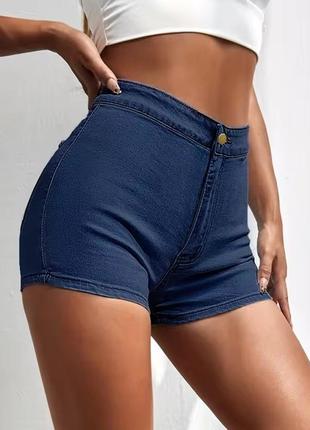 Джинсовые шорты с завышенной талией шорты джинсовое стрейчевое denim co highwaist short